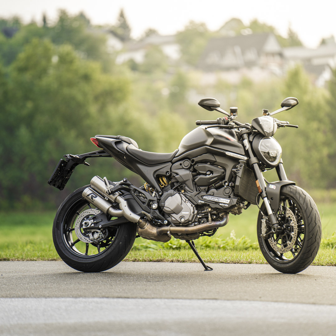 REMUS Double MESH Schalldämpfer Edelstahl matt Ducati Monster ab 2021, EG BE